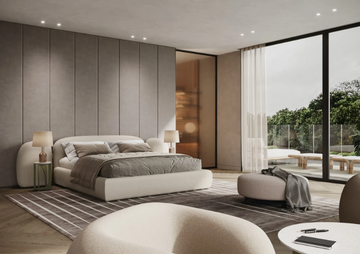 VAO - Fabric double bed by Paolo Castelli - view 3